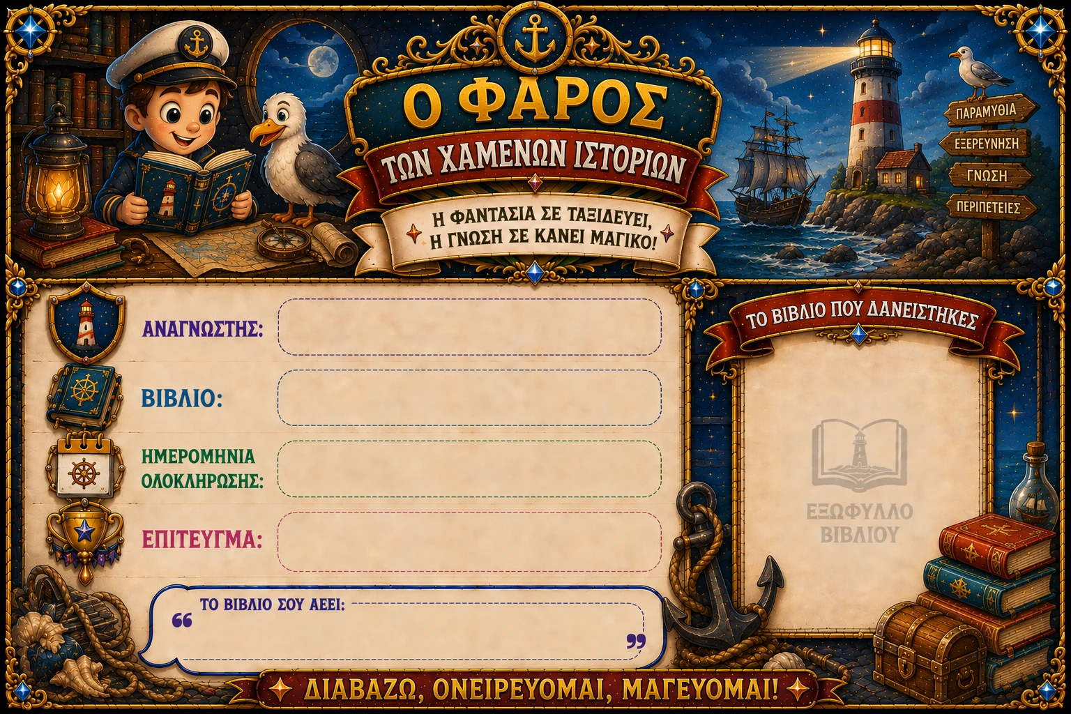 Κάρτα Ο φάρος των χαμένων ιστοριών