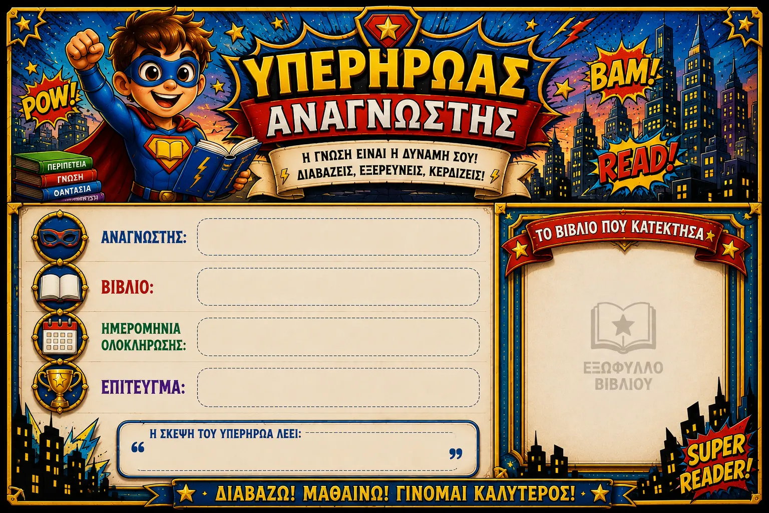 Κάρτα Υπερήρωας αναγνώστης