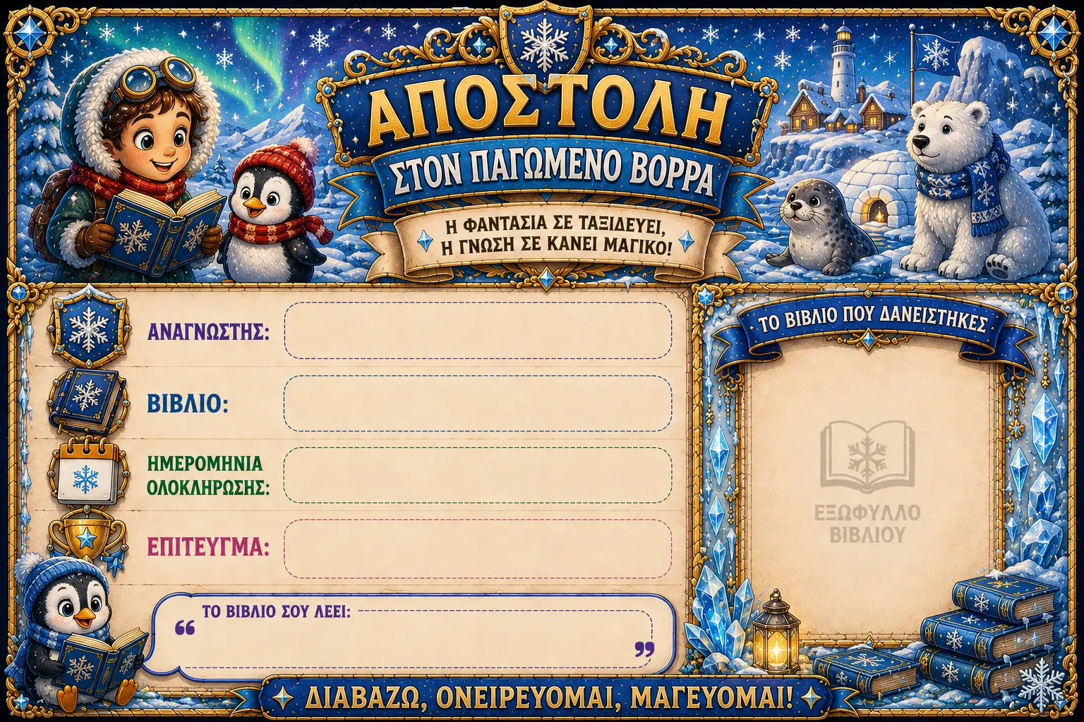 Κάρτα Αποστολή στον παγωμένο Βορά