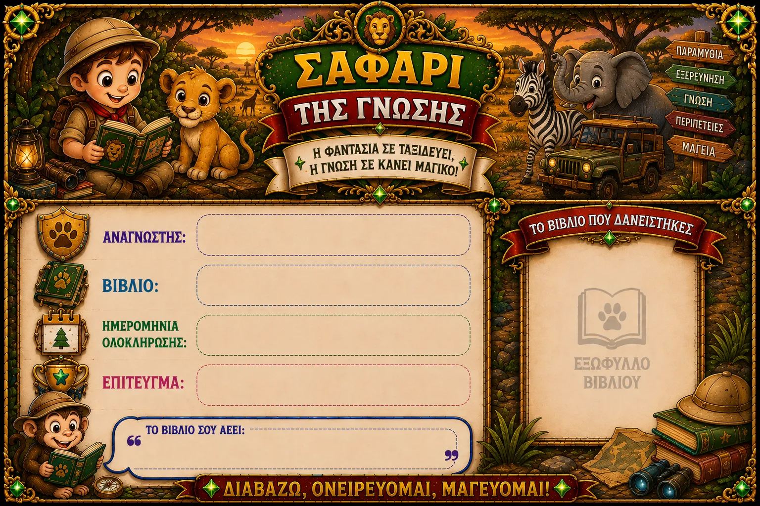 Κάρτα Σαφάρι της γνώσης