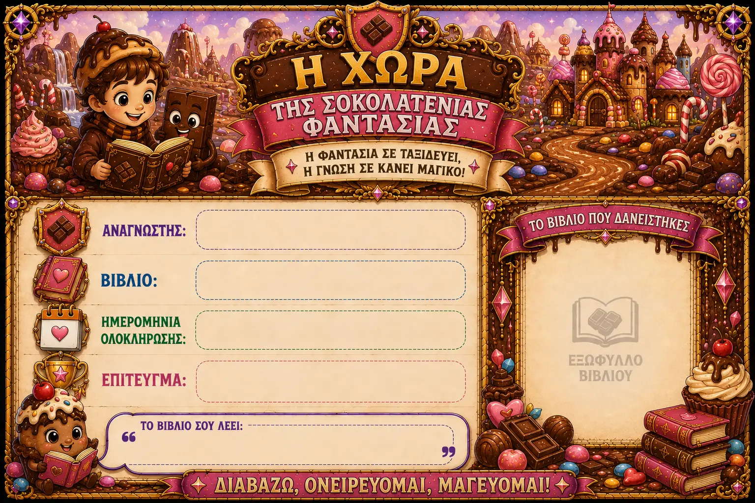 Κάρτα Η χώρα της σοκολατένιας φαντασίας