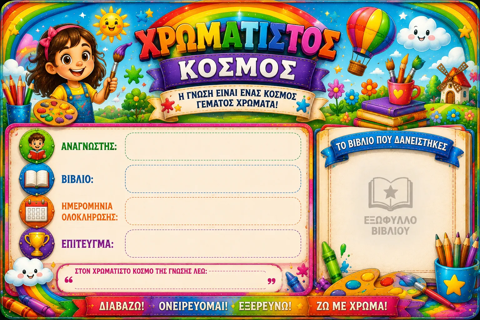 Κάρτα Χρωματιστός κόσμος