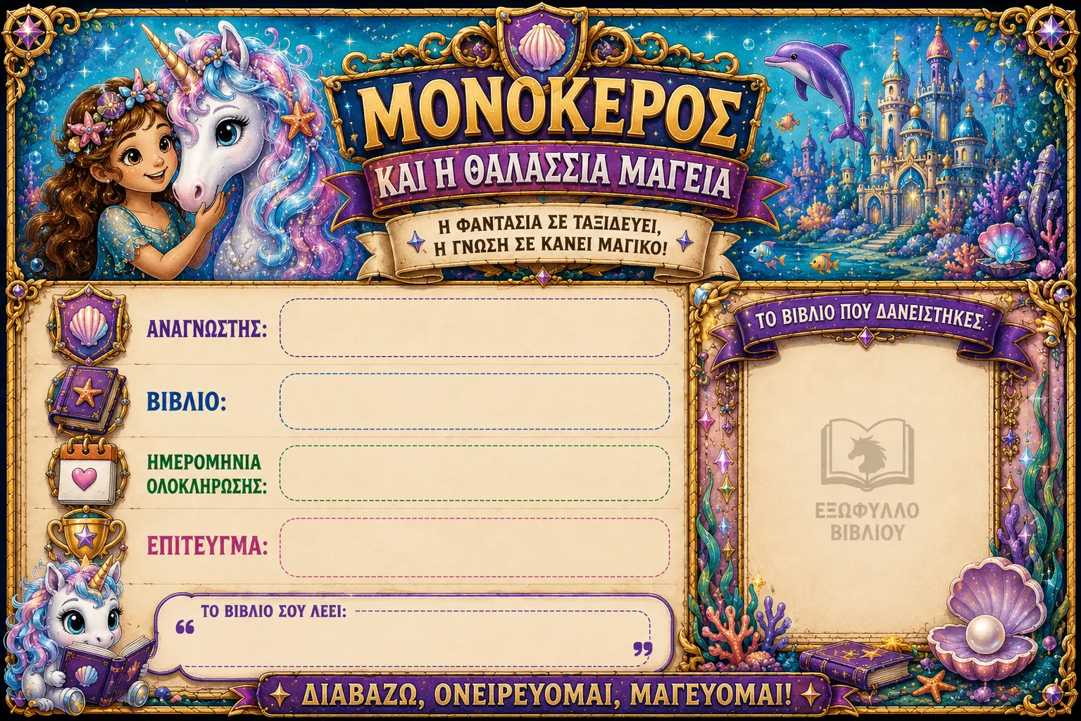 Κάρτα Μονόκερος και η θαλάσσια μαγεία