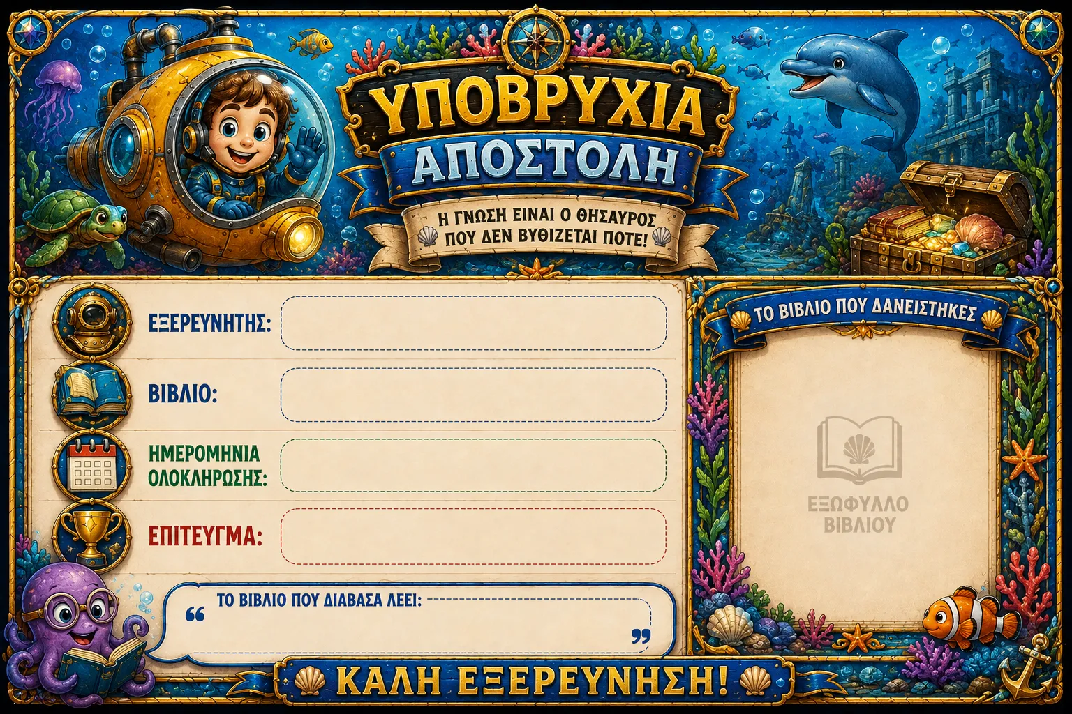 Κάρτα Υποβρύχια αποστολή