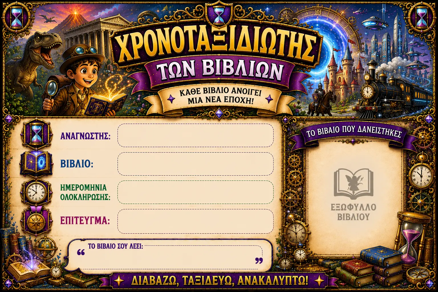 Κάρτα Χρονοταξιδιώτης των βιβλίων